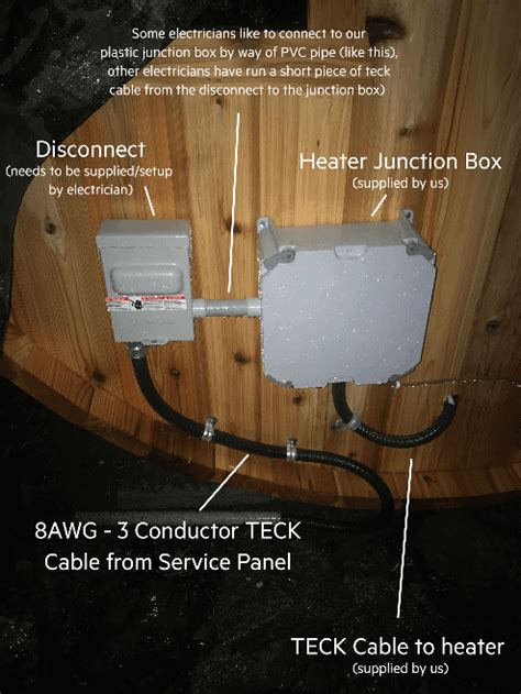 disconneting sauna electrical from box|sauna electrical wiring.